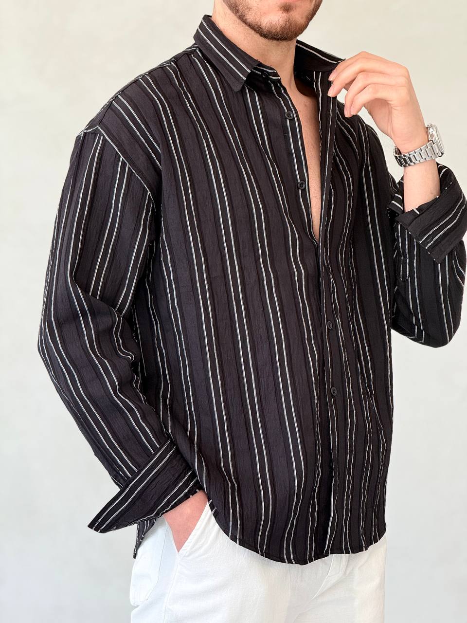 chemise oversize (strips shirts)
