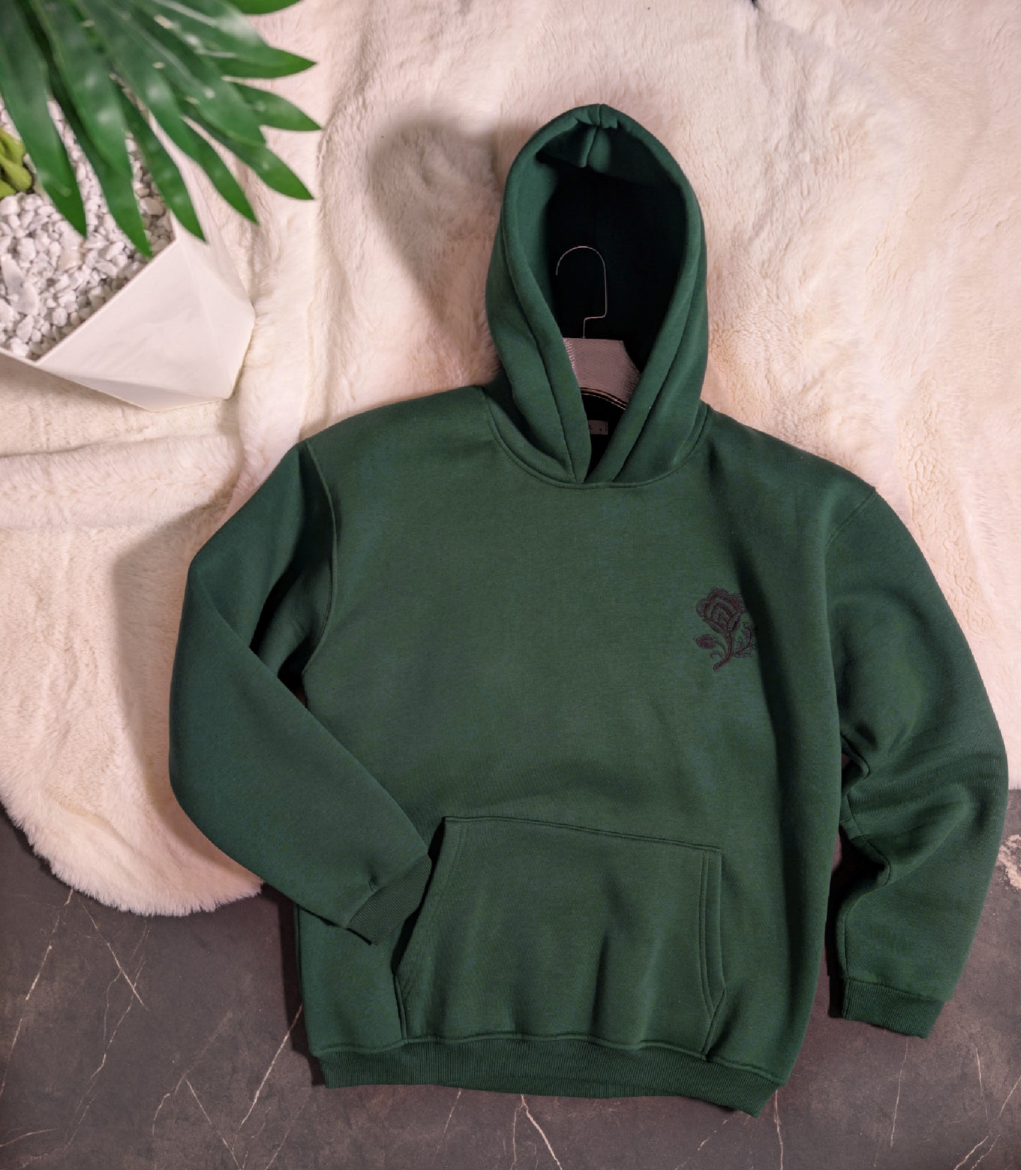 hoodie triple A qualité(green with roses)