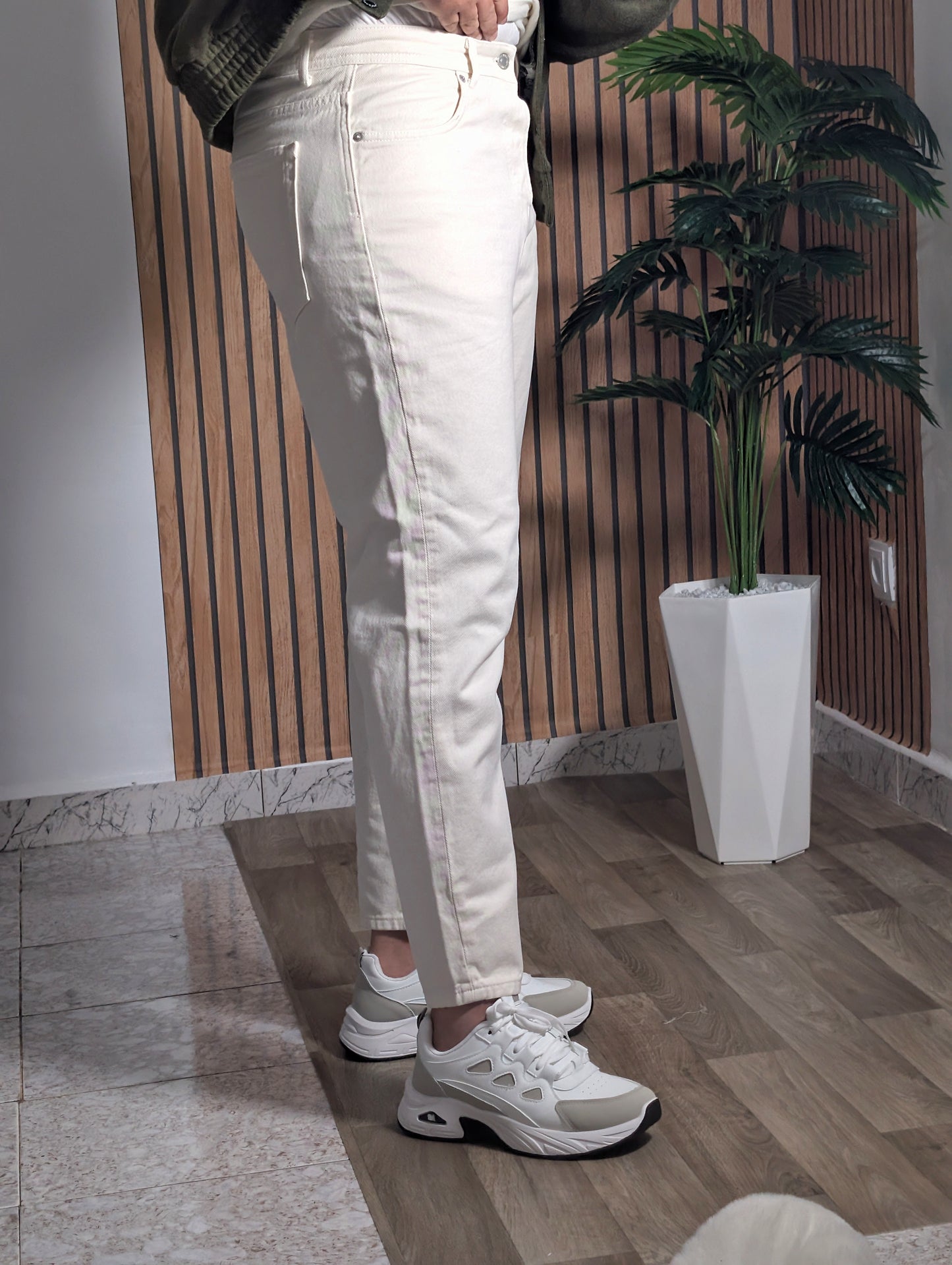 boyfriend jeans zara white cream (blanc cassé)