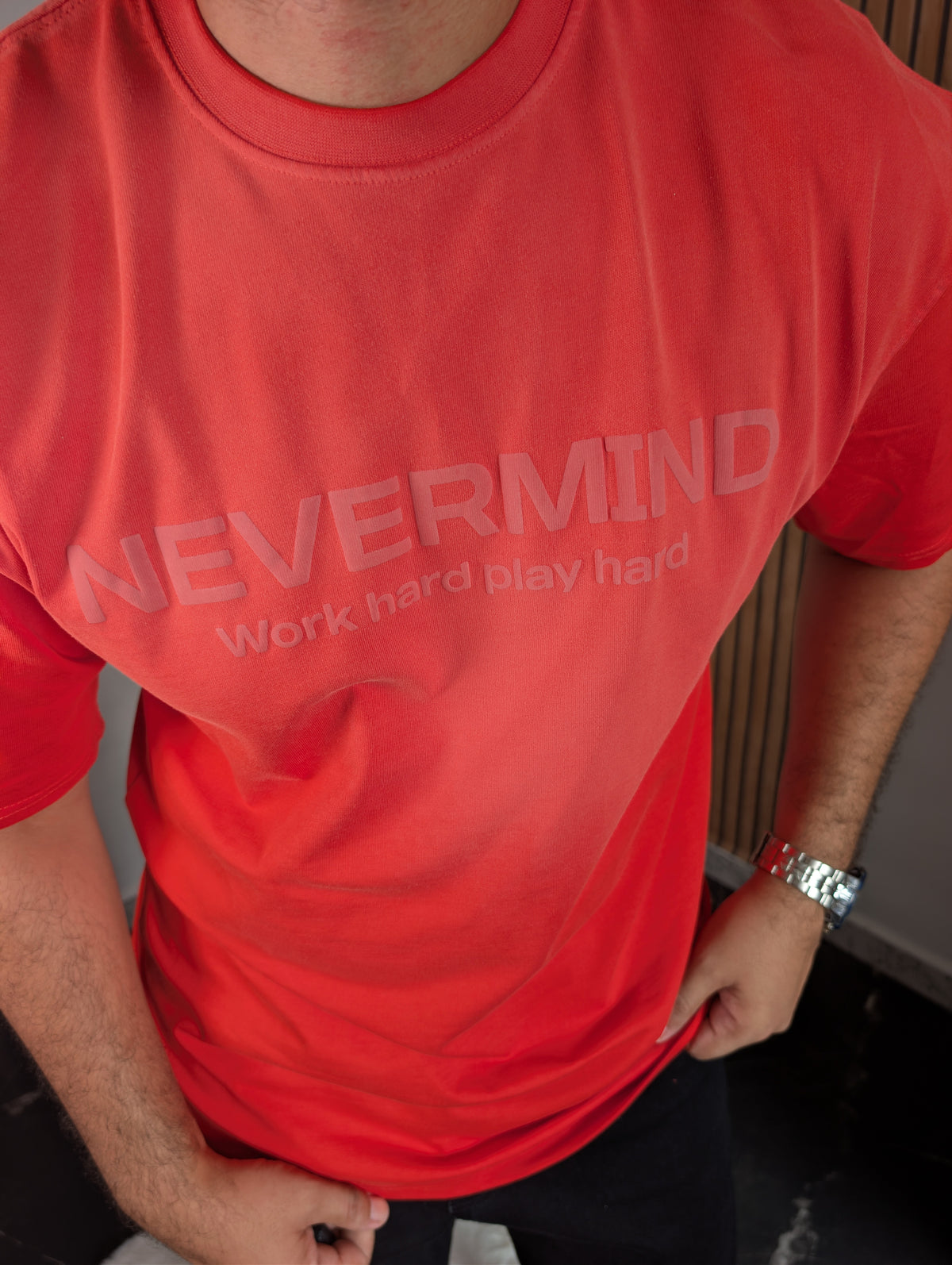 Essential shirt NEVER MIND ( pull oversize)